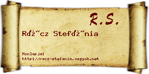 Rácz Stefánia névjegykártya